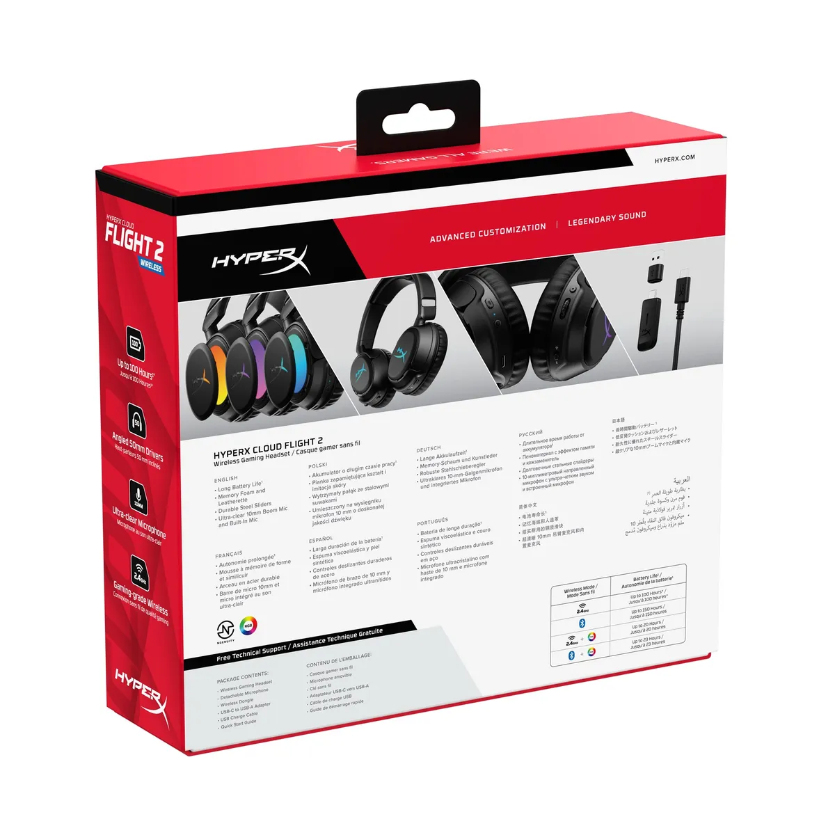 Bluetooth-гарнітура HyperX Cloud Flight 2 Wireless Black (B5VC4AA) - мініатюра 19