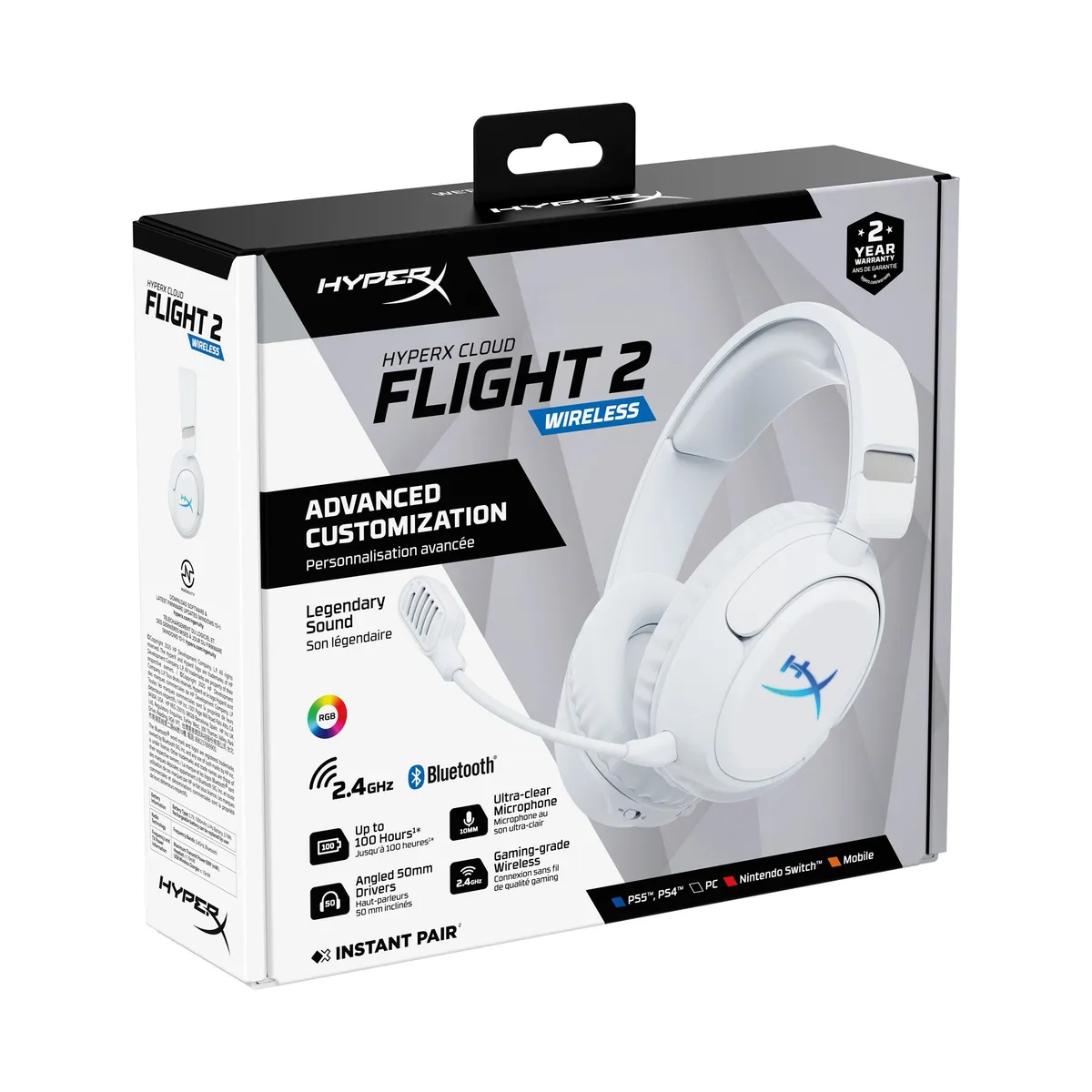 Bluetooth-гарнітура HyperX Cloud Flight 2 Wireless White (B5VC5AA) - мініатюра 18