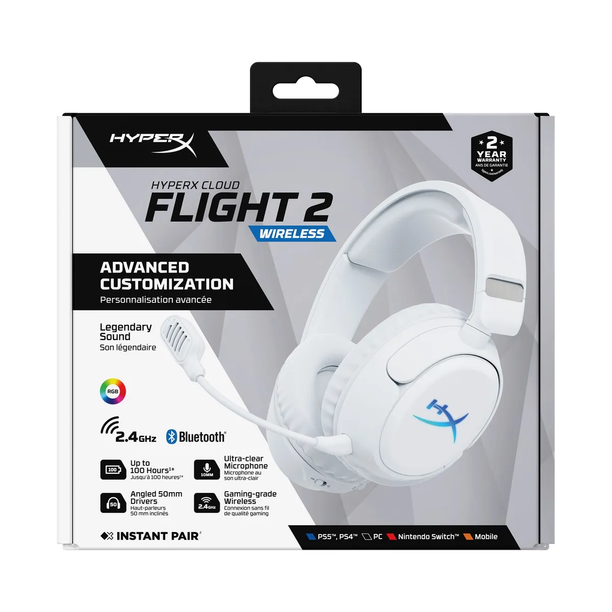 Bluetooth-гарнітура HyperX Cloud Flight 2 Wireless White (B5VC5AA) - мініатюра 20