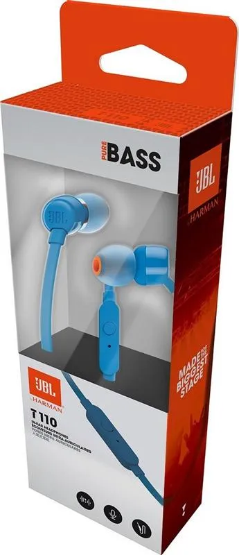 Гарнітура JBL T110 Blue (JBLT110BLU) - мініатюра 14