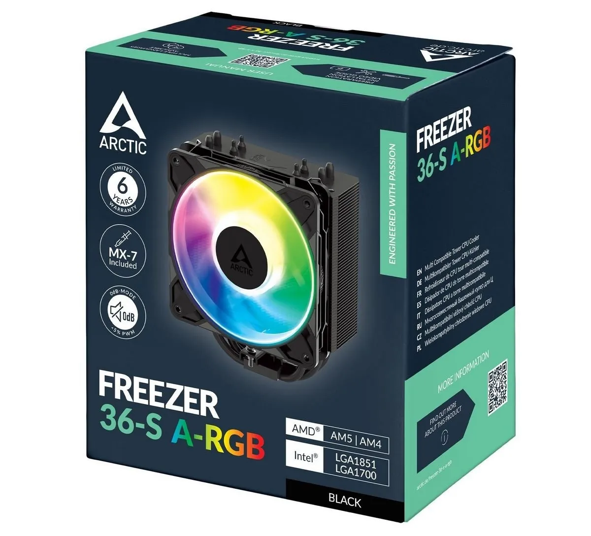 Кулер процесорний Arctic Freezer 36S A-RGB Black (ACFRE00198A) - зображення 1