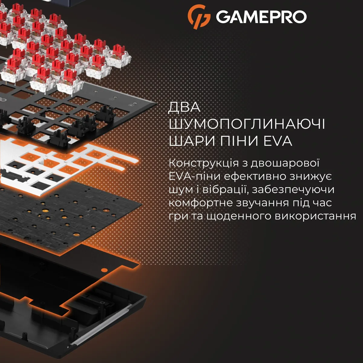Дротова механічна клавіатура GamePro Genesis Metallic (MK144B) 100% Red switches - мініатюра 10