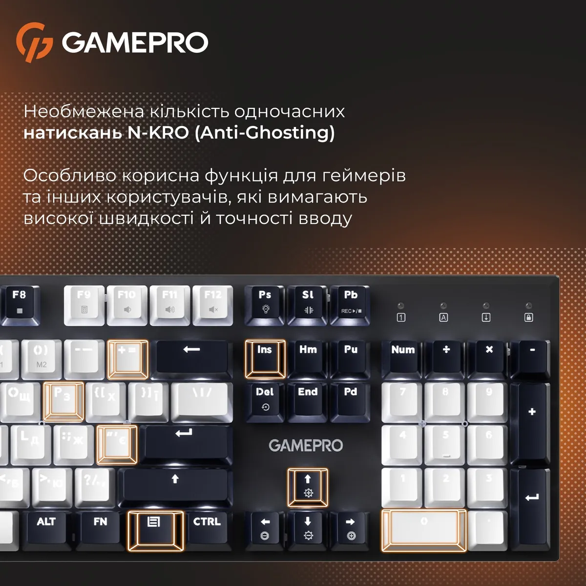 Дротова механічна клавіатура GamePro Genesis Metallic (MK144B) 100% Red switches - мініатюра 15
