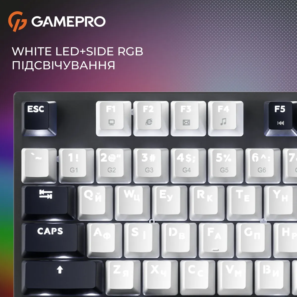 Дротова механічна клавіатура GamePro Genesis Metallic (MK144B) 100% Red switches - мініатюра 16