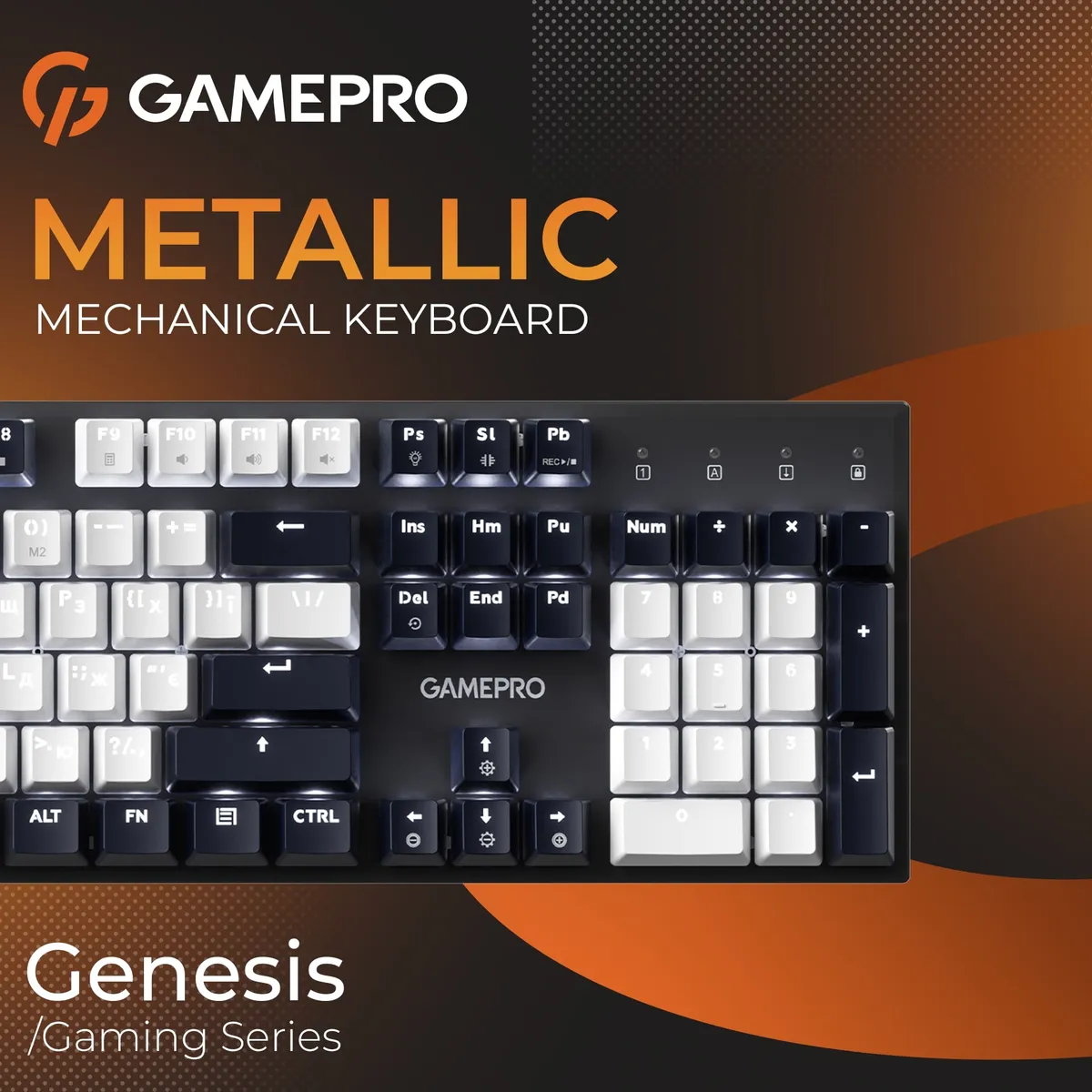 Дротова механічна клавіатура GamePro Genesis Metallic (MK144B) 100% Red switches - мініатюра 7
