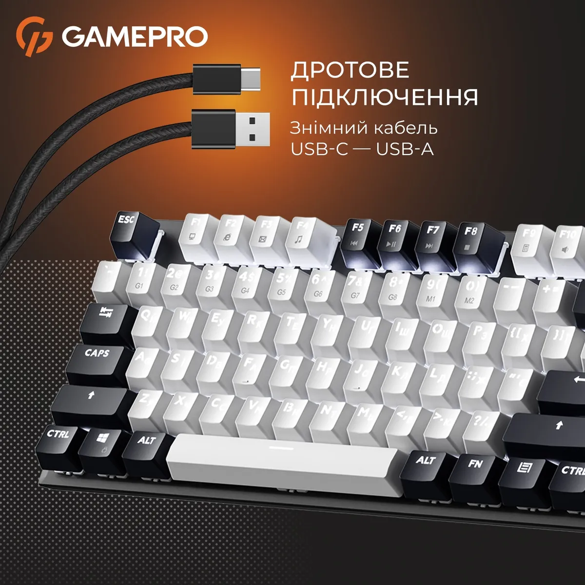 Дротова механічна клавіатура GamePro Genesis Metallic (MK144B) 100% Red switches - мініатюра 8