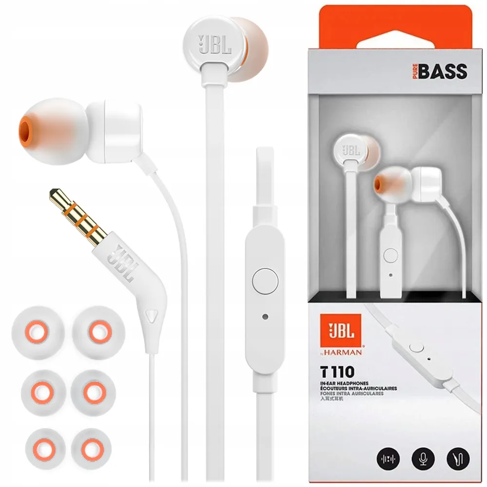 Гарнітура JBL T110 White (JBLT110WHT) - мініатюра 8
