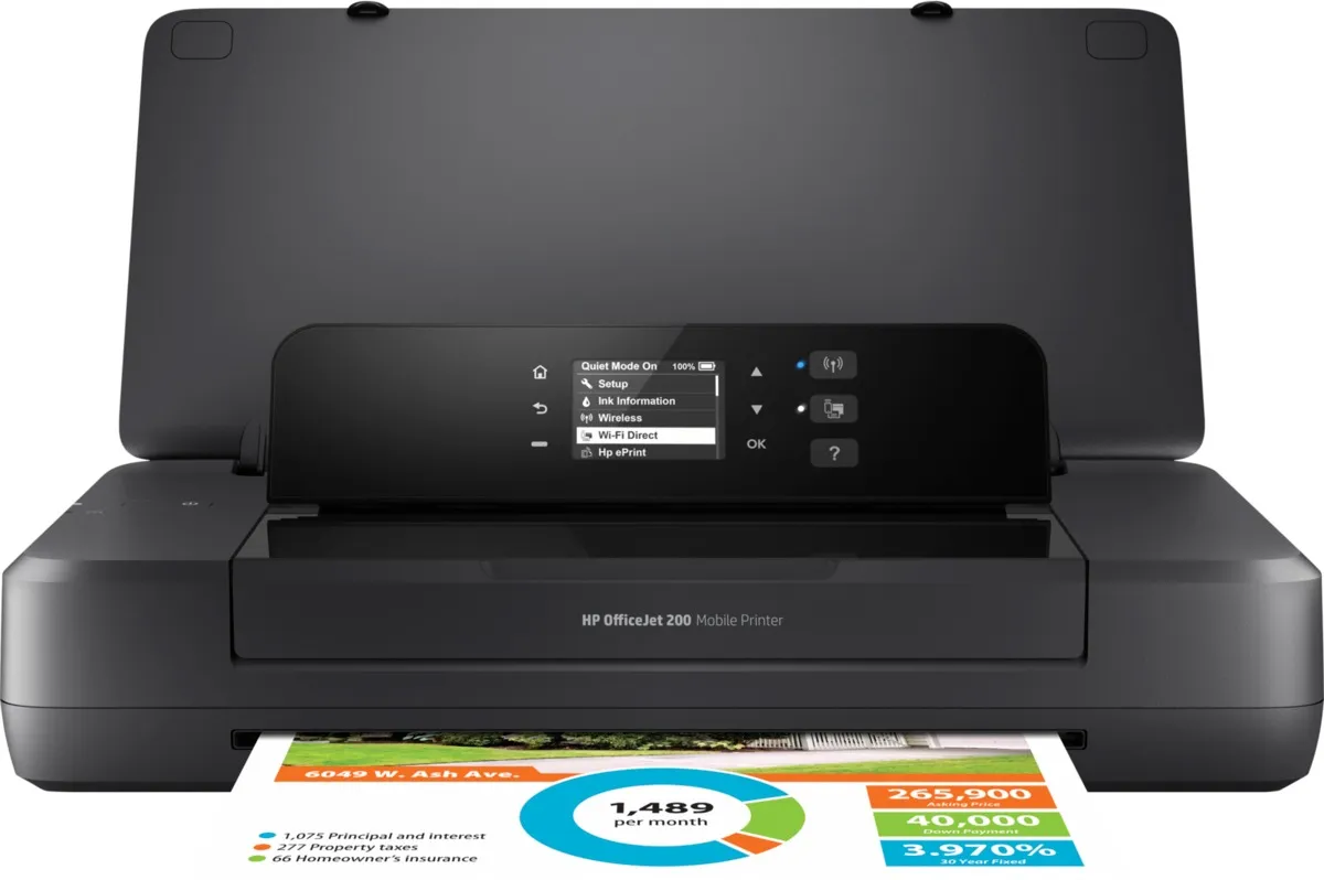 Принтер А4 HP OficeJet 202 mobile з Wi-Fi (N4K99C) - мініатюра 2