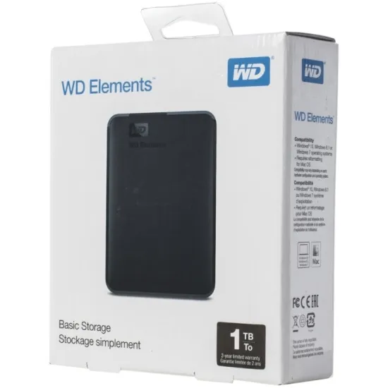 Зовнішній жорсткий диск 2.5" USB 1.0TB WD Elements Black (WDBUZG0010BBK-WESN) - мініатюра 8