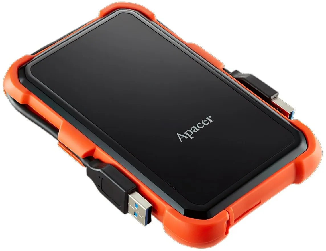 Зовнішній жорсткий диск 2.5" USB 1.0TB Apacer AC630 Black/Orange (AP1TBAC630T-1) - мініатюра 3
