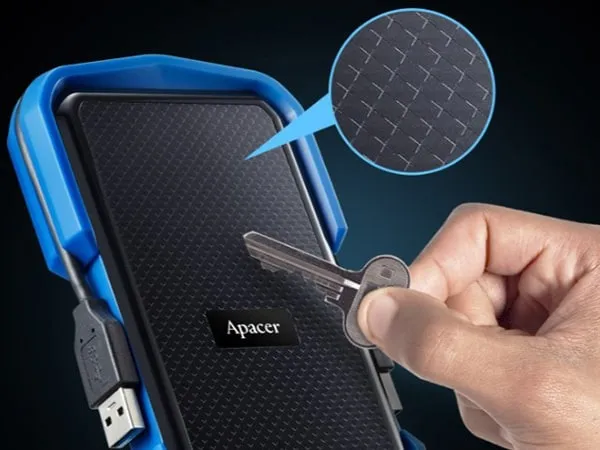 Зовнішній жорсткий диск 2.5" USB 1.0TB Apacer Apacer AC631 Black/Blue (AP1TBAC631U-1) - мініатюра 6