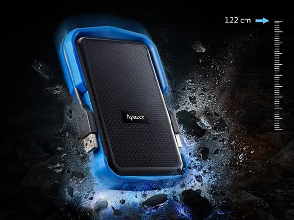 Зовнішній жорсткий диск 2.5" USB 1.0TB Apacer Apacer AC631 Black/Blue (AP1TBAC631U-1) - мініатюра 8