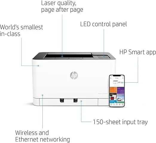 Принтер А4 HP Color Laser 150nw з Wi-Fi (4ZB95A) - мініатюра 10