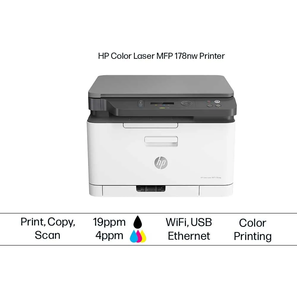 Багатофункціональний пристрій А4 кол. HP Color Laser 178nw з Wi-Fi (4ZB96A) - мініатюра 8