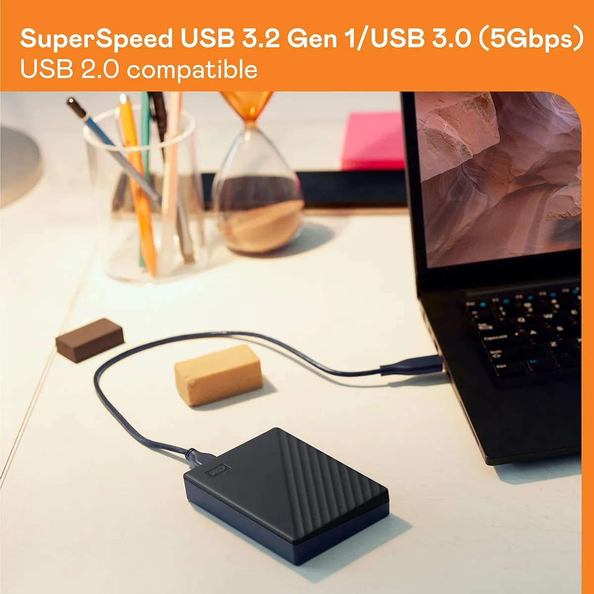 Зовнішній жорсткий диск 2.5" USB 5.0TB WD My Passport Black (WDBPKJ0050BBK-WESN) - мініатюра 7