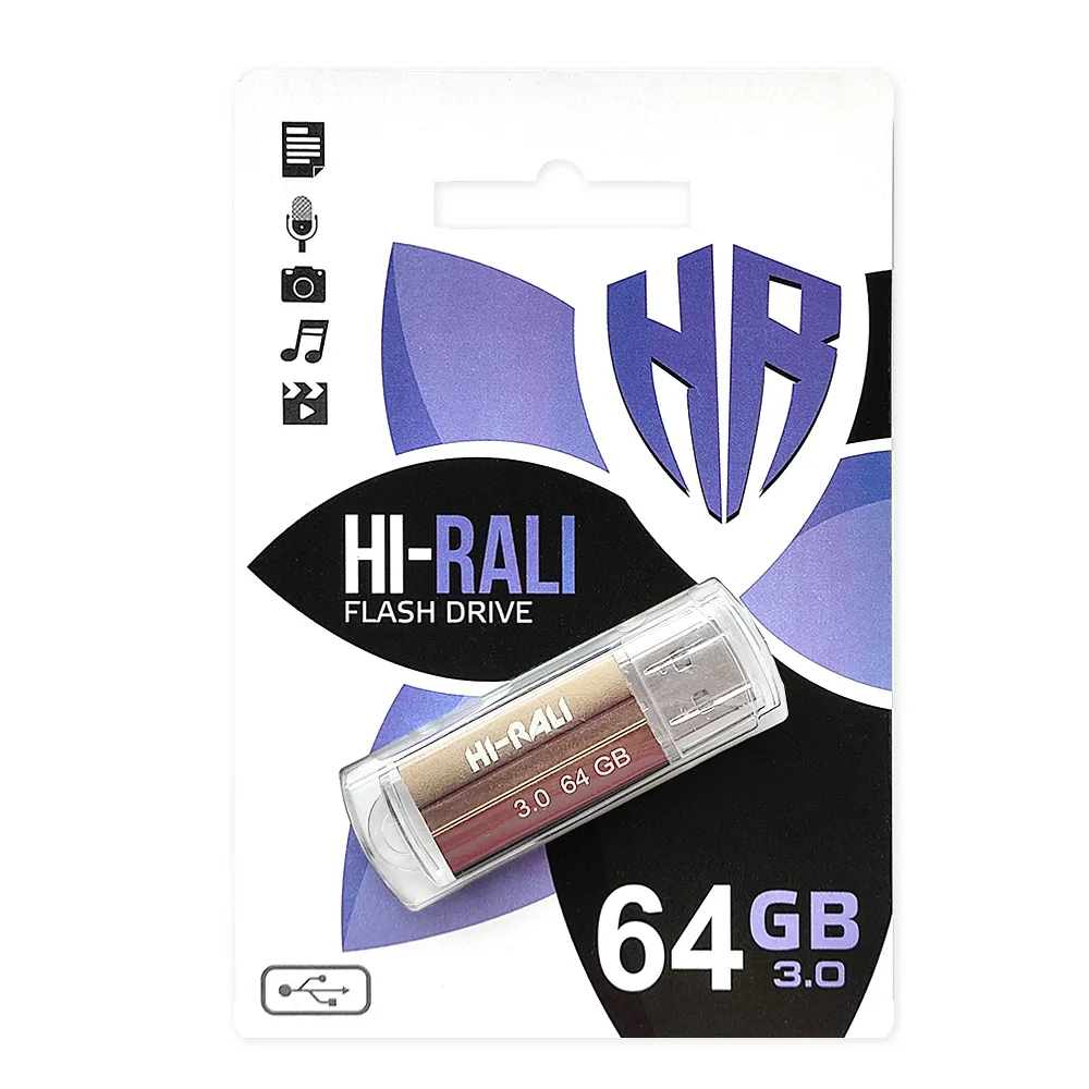 Флеш-накопичувач USB3.0 64GB Hi-Rali Corsair Series Bronze (HI-64GB3CORBR) - мініатюра 2