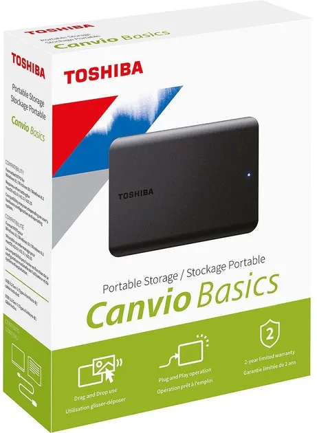 Зовнішній жорсткий диск 2.5" USB 1.0TB Toshiba Canvio Basics Black (HDTB510EK3AA) - мініатюра 5