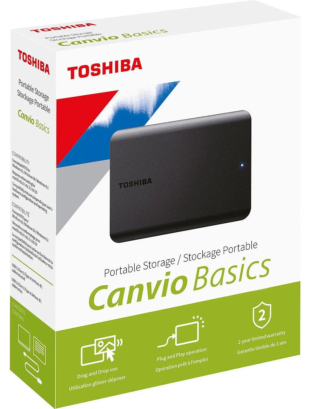 Зовнішній жорсткий диск 2.5" USB 2.0TB Toshiba Canvio Basics Black (HDTB520EK3AA) - мініатюра 5