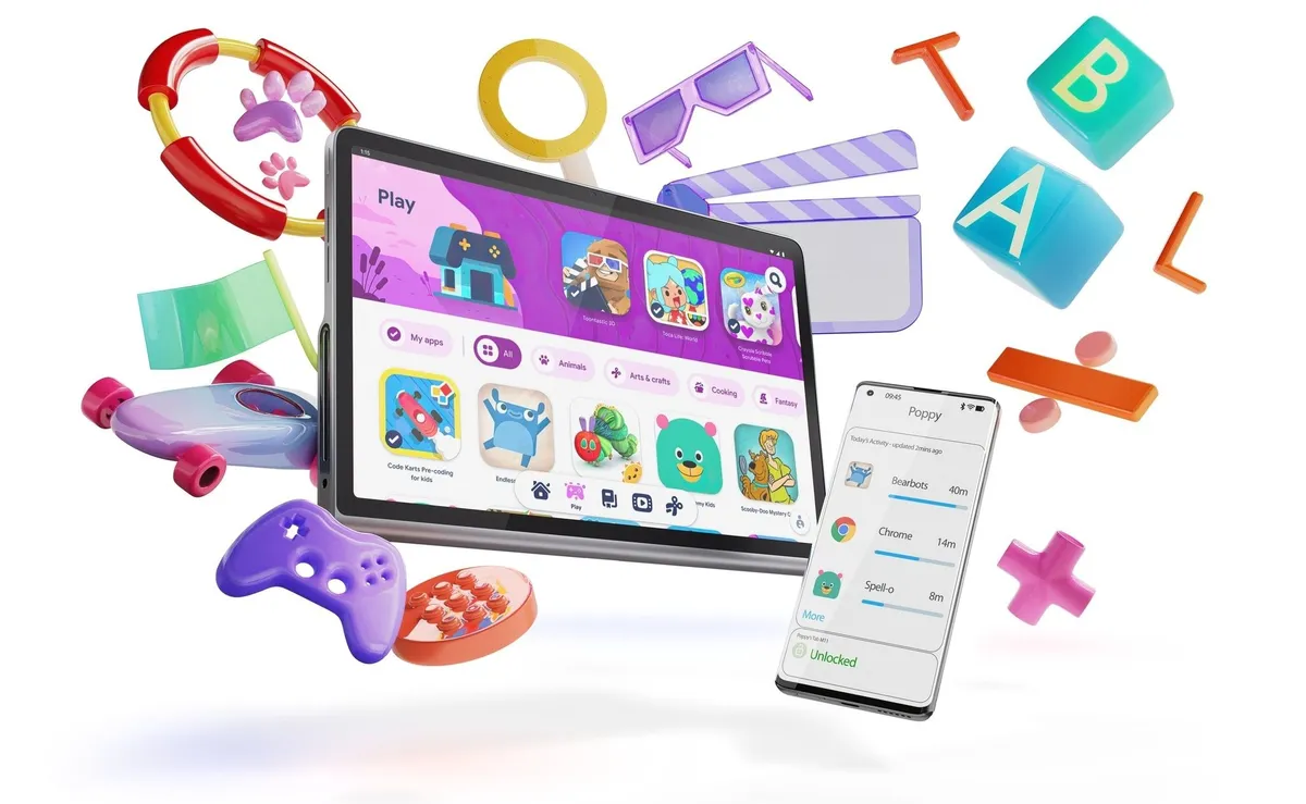Планшет Lenovo Tab Plus TB351FU 8/256GB Luna Grey (ZADX0043UA) - мініатюра 16