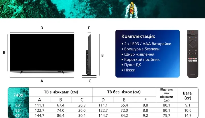 Телевізор Philips 50PUS7409/12 - мініатюра 6