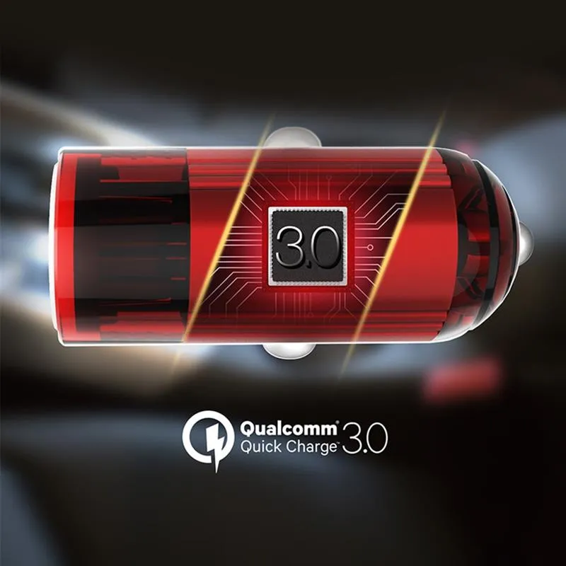 Автомобільний зарядний пристрій ColorWay (1USBх3А) QC3.0 Red (CW-CHA012Q-RD) - мініатюра 7