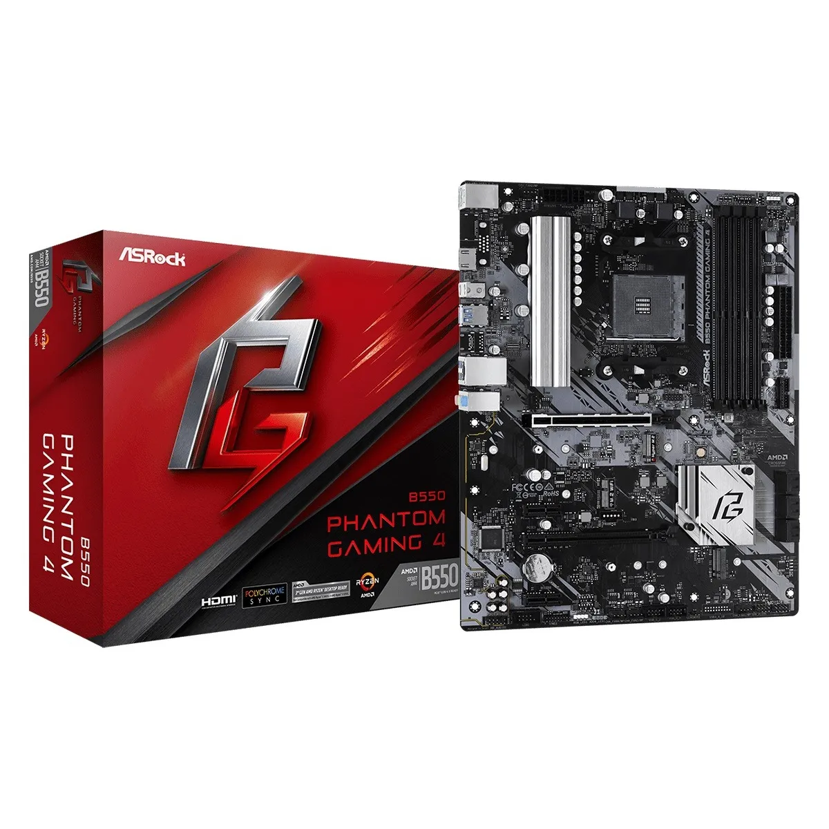 Материнська плата ASRock B550 Phantom Gaming 4 Socket AM4 - мініатюра 5