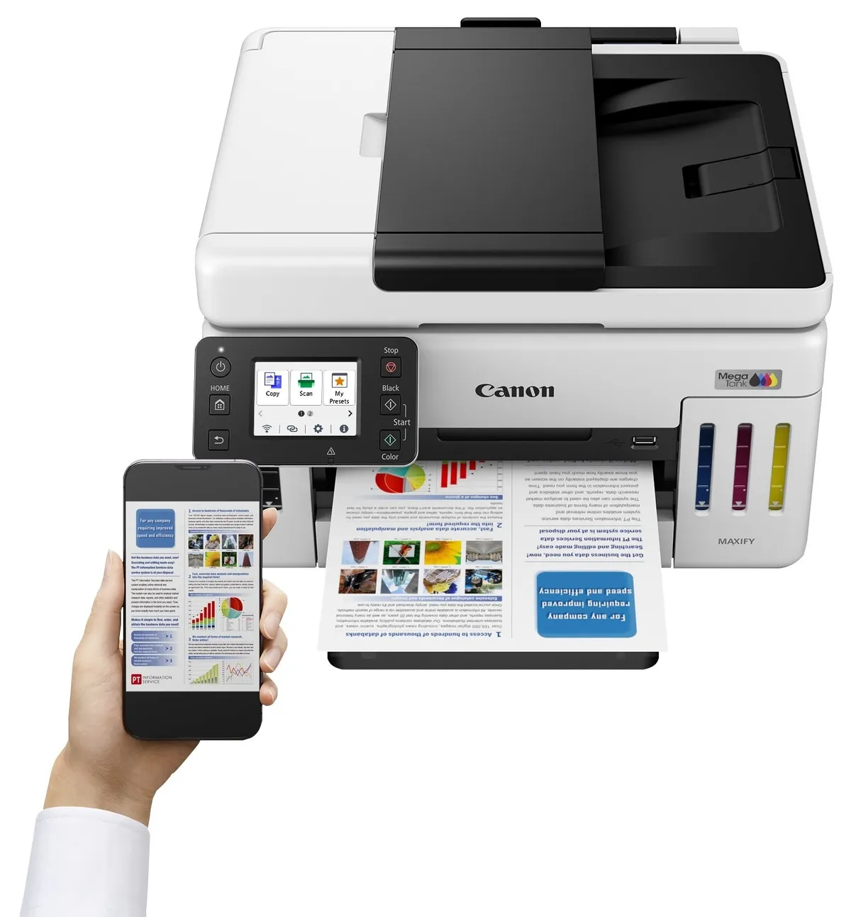 Багатофункційний пристрій А4 кол. Canon Maxify GX6140 з Wi-Fi (6882C009) - мініатюра 10