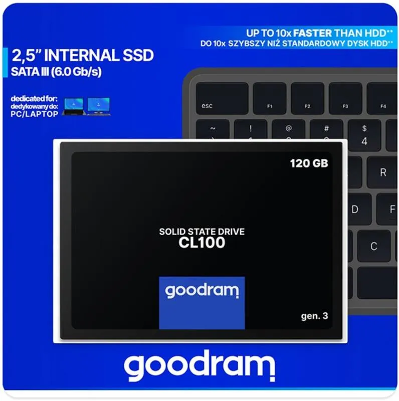 Накопичувач SSD  120GB Goodram CL100 GEN.3 2.5" SATAIII TLC (SSDPR-CL100-120-G3) - мініатюра 7