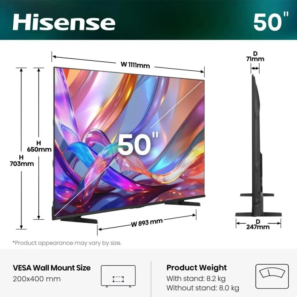 Телевізор Hisense 50E7S - мініатюра 3