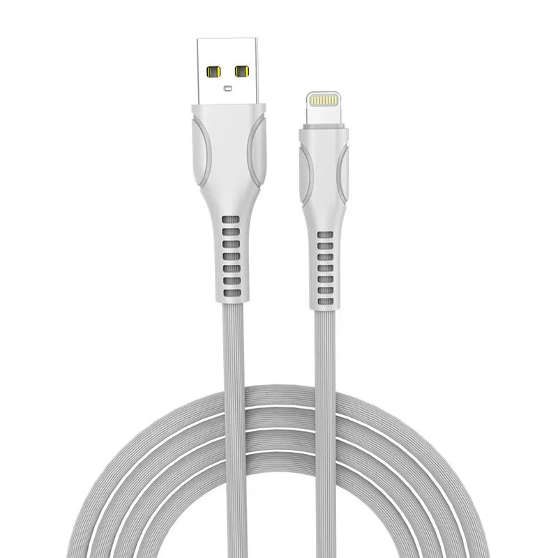 Кабель ColorWay USB - Lightning (M/M), line-drawing, 2.4 А, 1 м, White (CW-CBUL027-WH) - мініатюра 2