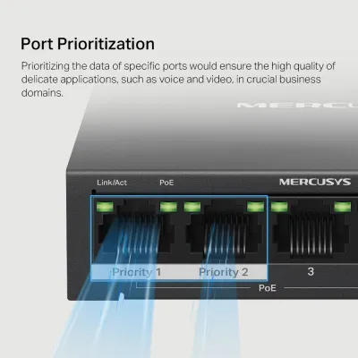 Комутатор Mercusys MS105GP - мініатюра 8