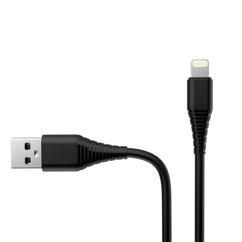 Кабель ColorWay USB - Lightning (M/M), PVC, 2.4 А, 1 м, Black (CW-CBUL024-BK) - мініатюра 3