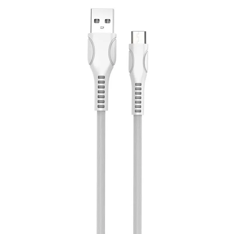 Кабель ColorWay USB - micro USB (M/M), Line-Drawing, 2.4 А, 1 м, White (CW-CBUM028-WH) - зображення 1