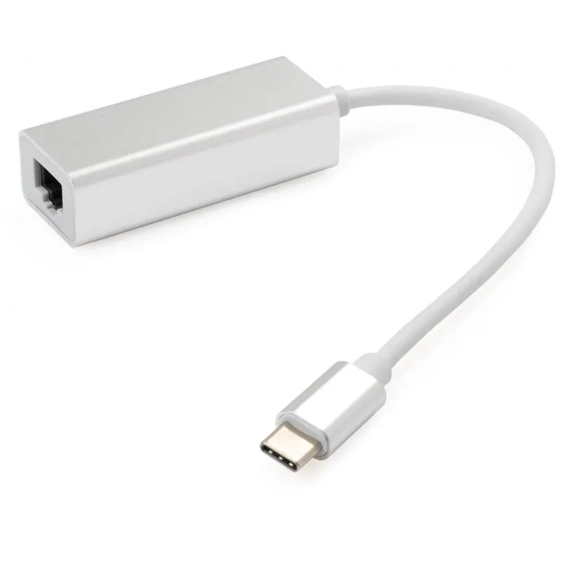 Адаптер Vinga USB Type-C - RJ-45 (M/F) Silver (VCPATC2GBLNS) - зображення 1