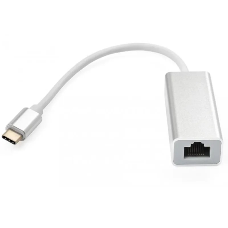 Адаптер Vinga USB Type-C - RJ-45 (M/F) Silver (VCPATC2GBLNS) - мініатюра 4
