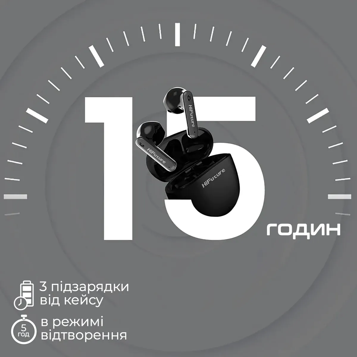 Bluetooth-гарнітура HiFuture ColorBuds2 Black (colorbuds2.black) - мініатюра 2