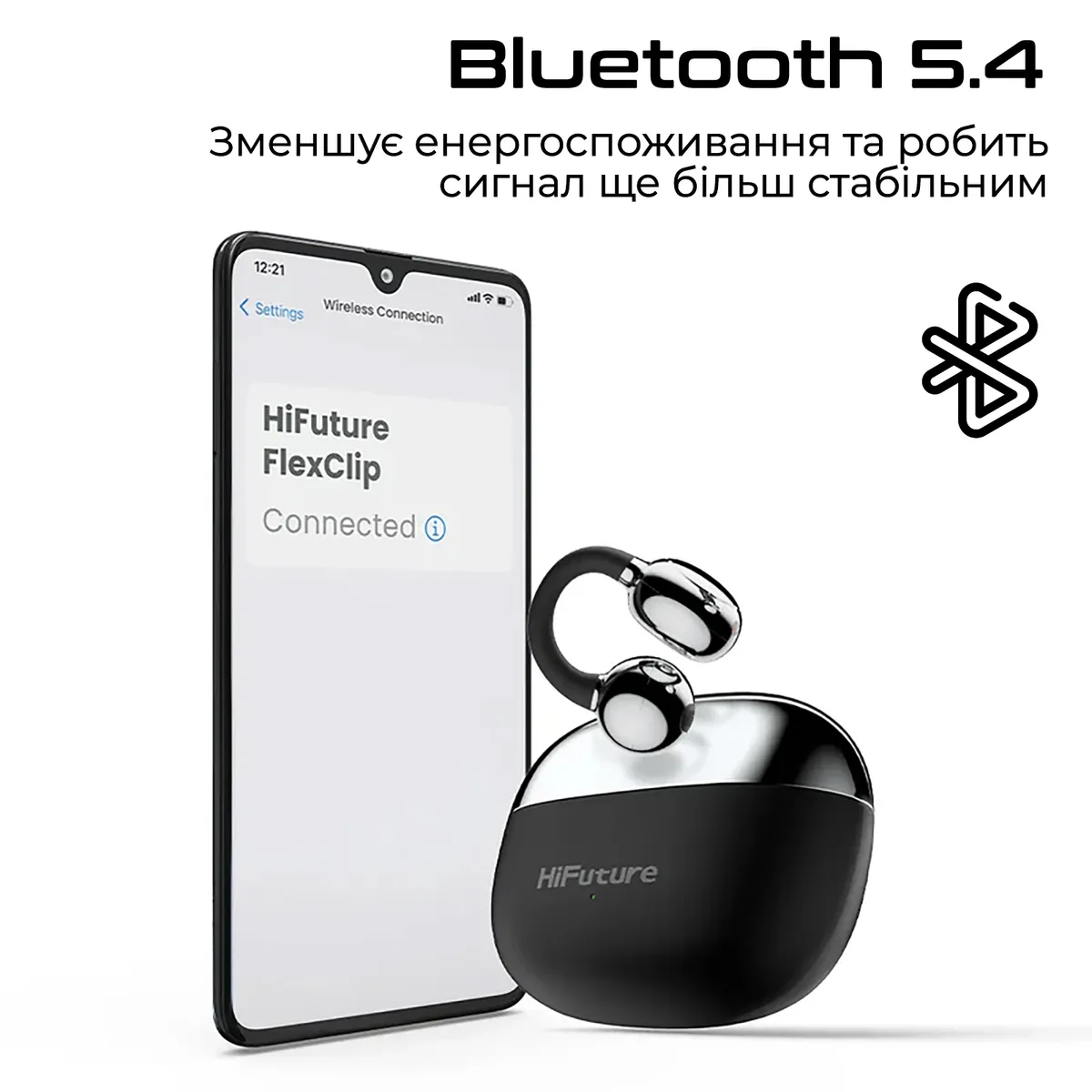 Bluetooth-гарнітура HiFuture Flexclip Black - мініатюра 5