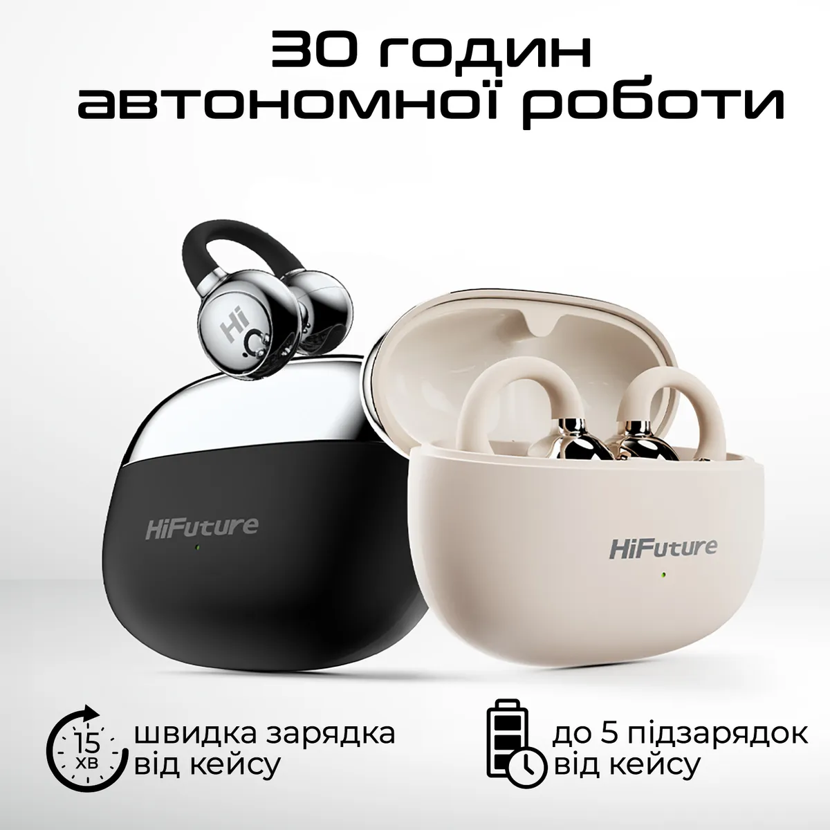 Bluetooth-гарнітура HiFuture Flexclip Black - мініатюра 8