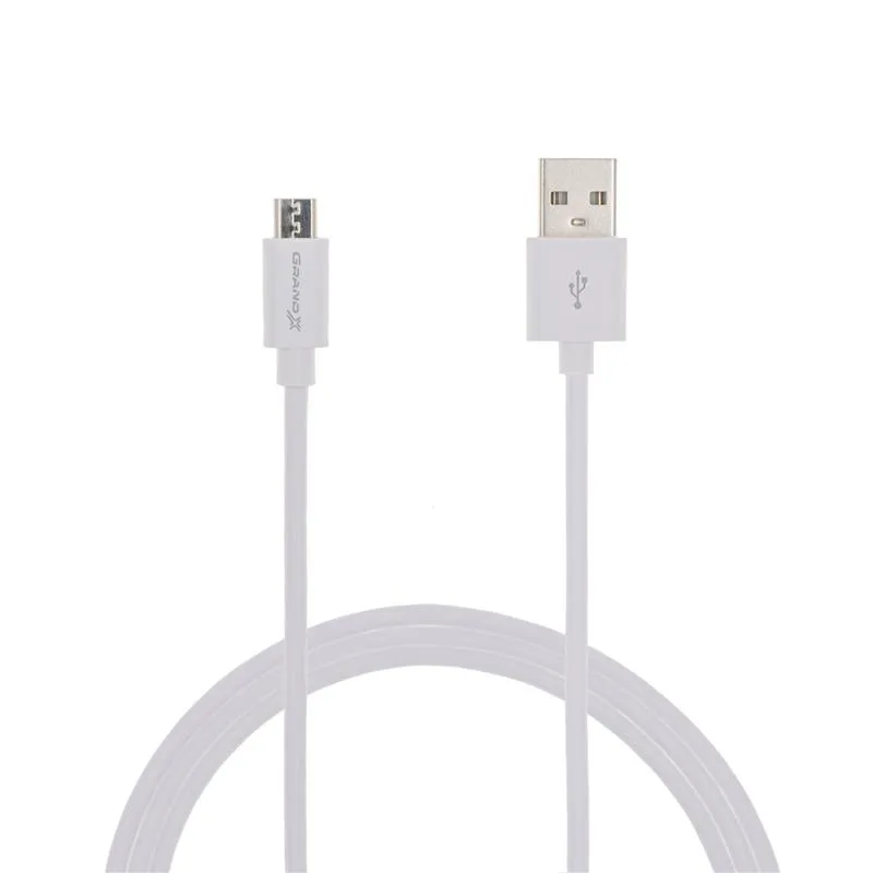 Кабель Grand-X USB - micro USB (M/M), Cu, 2.5 м, White (PM025W)  - мініатюра 2