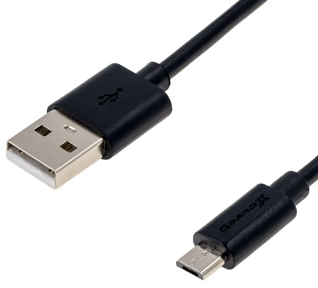 Кабель Grand-X USB - micro USB (M/M), Cu, 2.5 м, Black (PM025B) - мініатюра 2