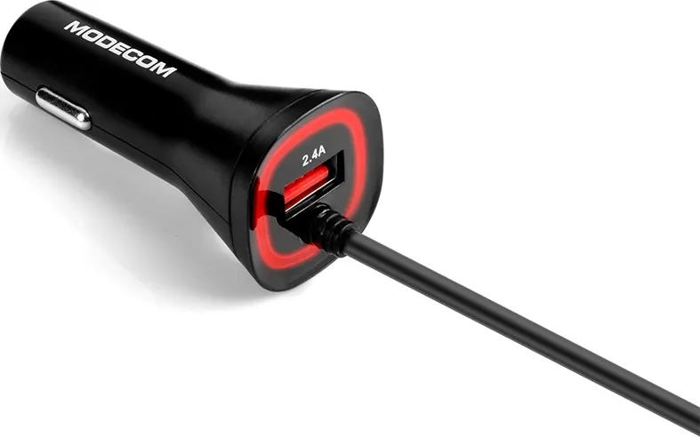 Автомобільний зарядний пристрій Modecom Royal KULU-01 (1USBx2.4A) Black (ZT-MC-KULU-01) - мініатюра 3