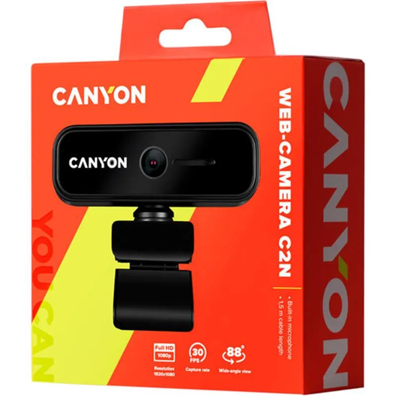 Веб-камера Canyon CNE-HWC2N Black - мініатюра 3