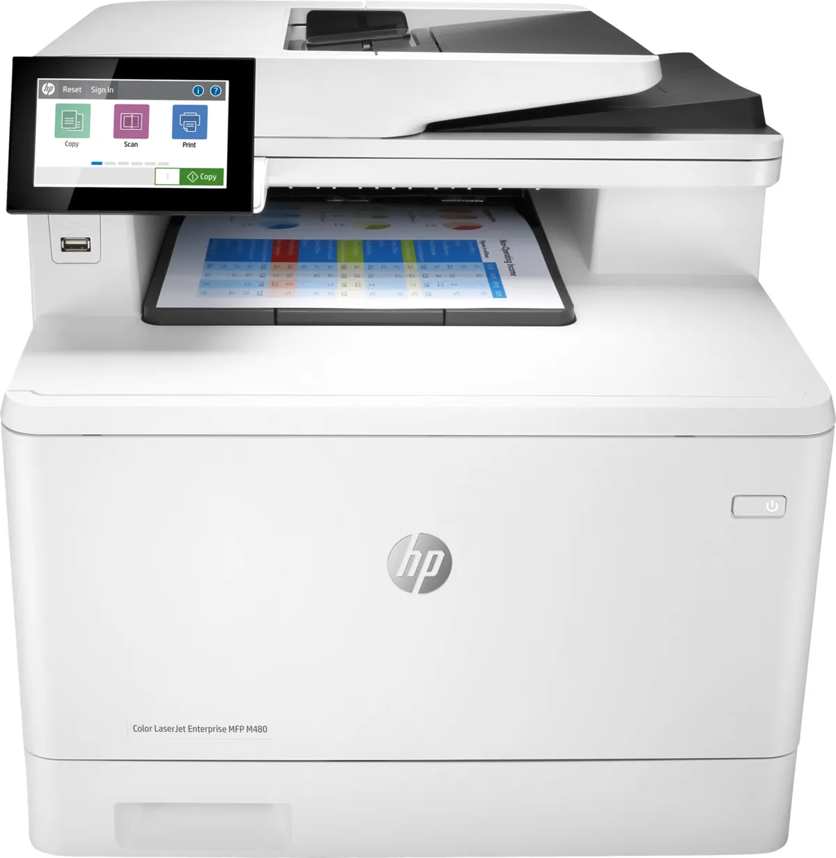 Багатофункціональний пристрій А4 кол. HP Color LaserJet Enterprise M480f (3QA55A) - зображення 1
