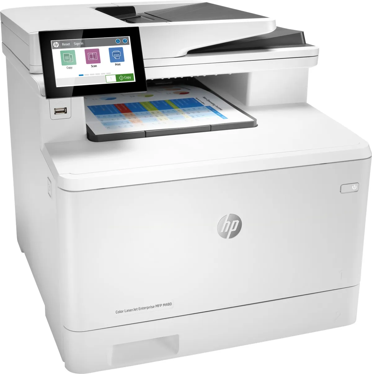 Багатофункціональний пристрій А4 кол. HP Color LaserJet Enterprise M480f (3QA55A) - мініатюра 2