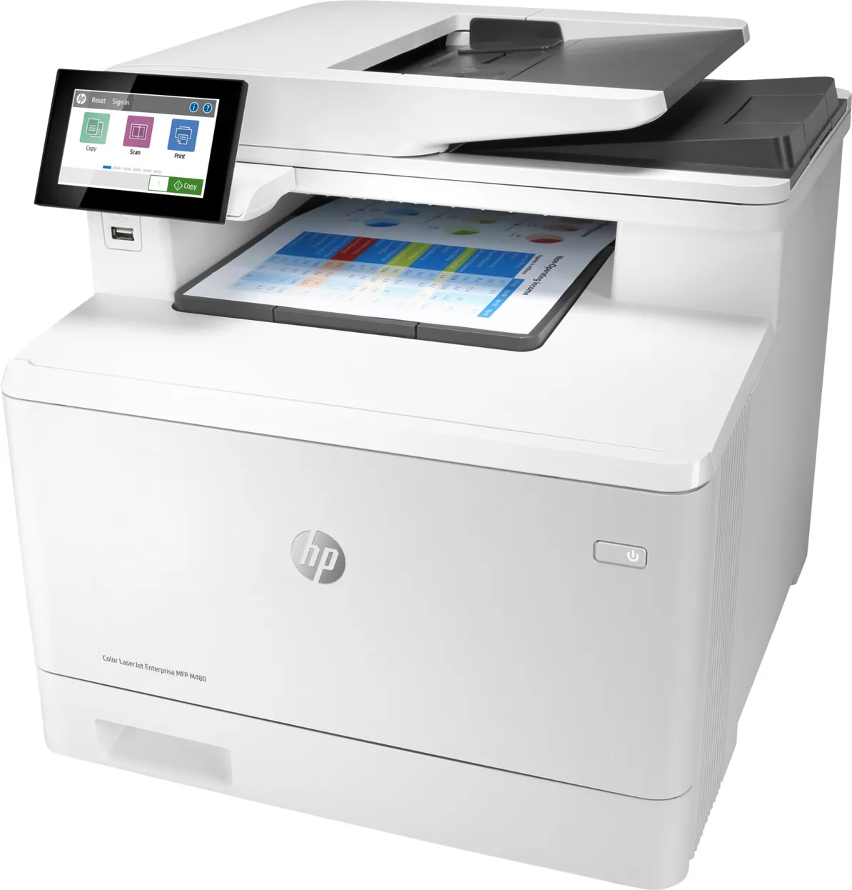 Багатофункціональний пристрій А4 кол. HP Color LaserJet Enterprise M480f (3QA55A) - мініатюра 3