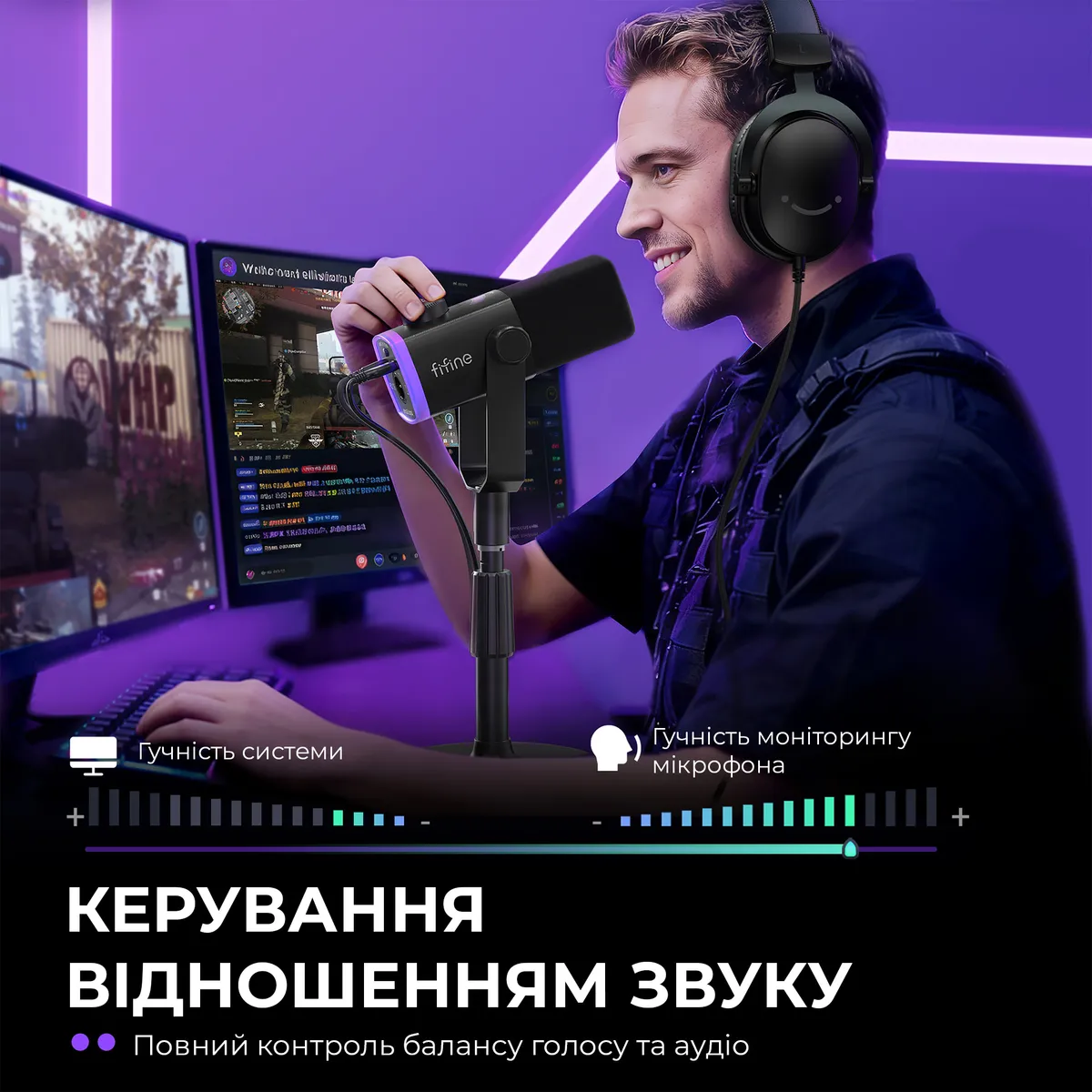 Мікрофон Fifine AM8PROS Black - мініатюра 9