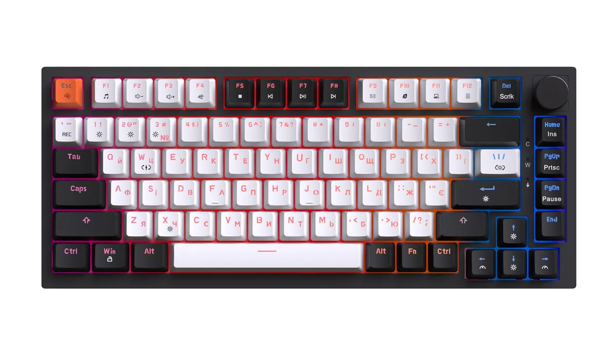 Клавіатура GamePro MK160 V2 Warden QLAB Sakura Black (MK160-V2-B-QS) - мініатюра 2