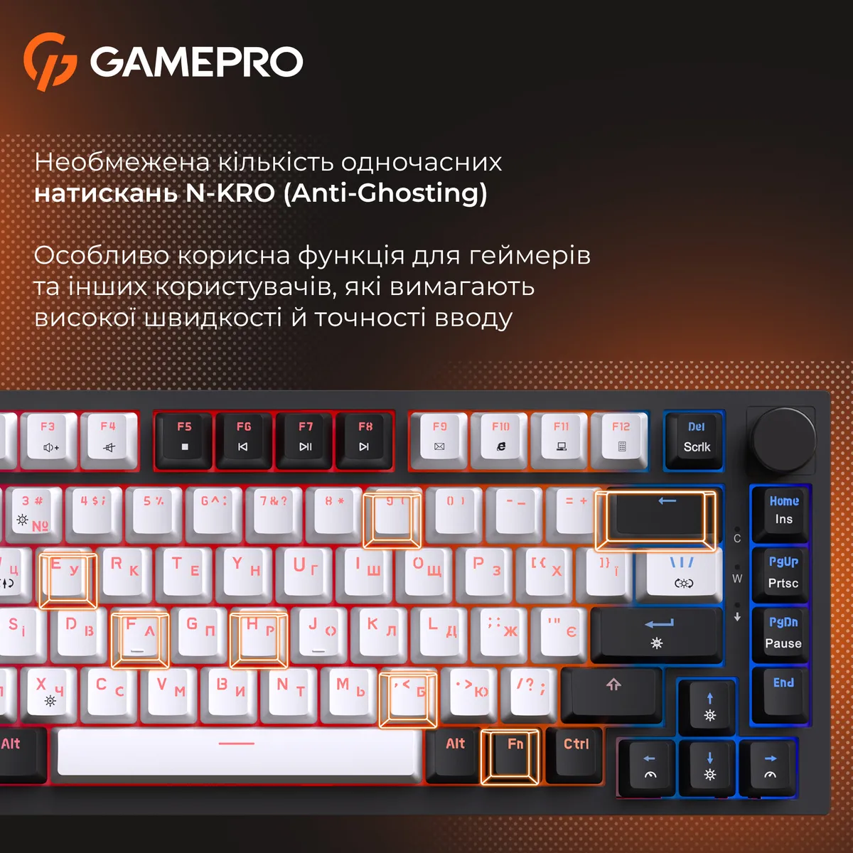 Клавіатура GamePro MK160 V2 Warden QLAB Sakura Black (MK160-V2-B-QS) - мініатюра 20