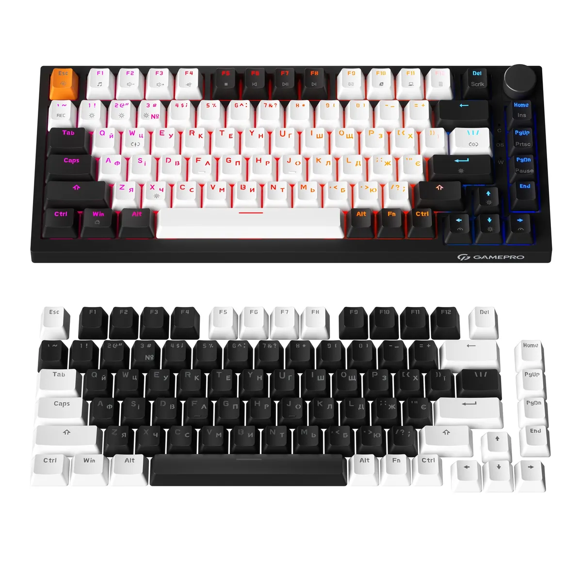 Клавіатура GamePro MK160 V2 Warden QLAB Sakura Black (MK160-V2-B-QS) - мініатюра 7