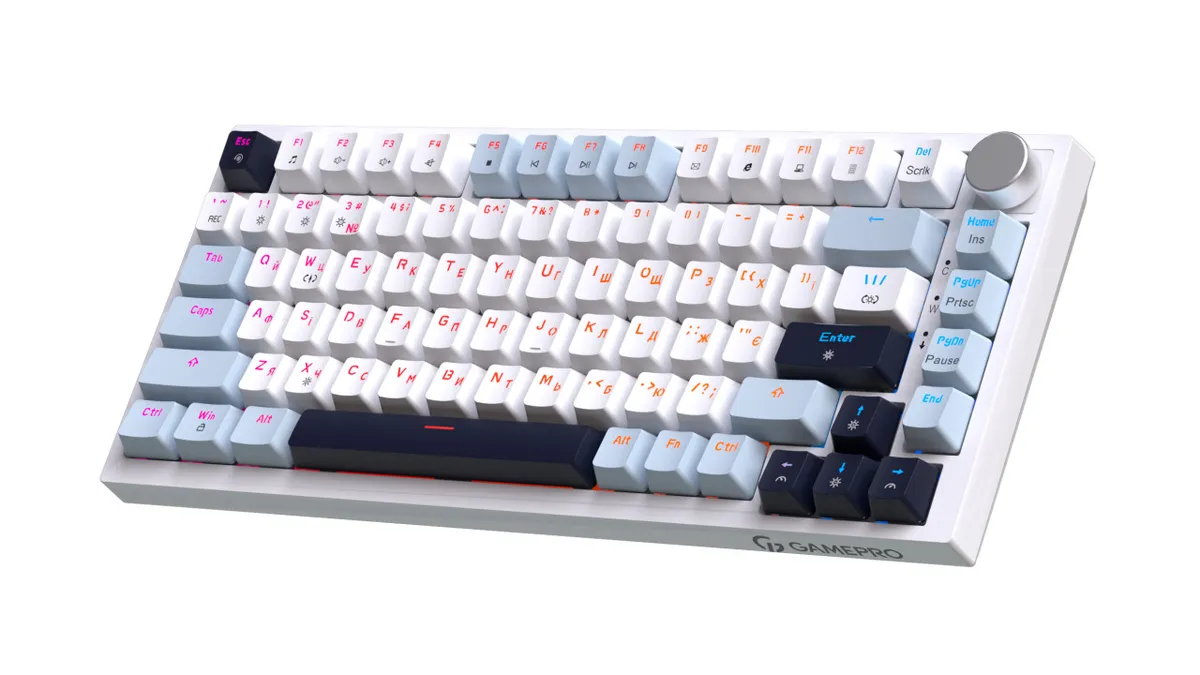 Клавіатура GamePro MK160 V2 Warden QLAB Sakura White (MK160-V2-BL-QS) - мініатюра 2